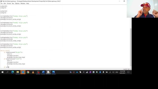 Python Game sprite animation and keyboard control смотреть онлайн