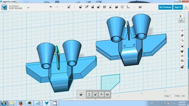 Autodesk 123D - Simple Spaceship - Part 4 смотреть онлайн