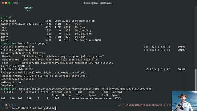 Altinity Stable Builds for ClickHouse: Install for RPM-based Distributions | ClickHouse Tutorial смотреть онлайн