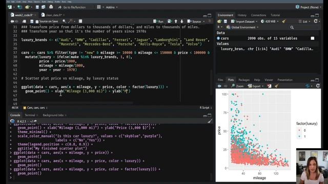 STA 235H - Scatter plot with two different groups смотреть онлайн