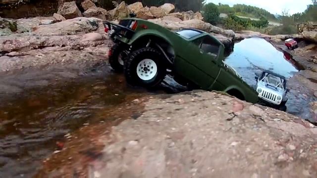 Offroad RC - Scale adventure Red waterfall RC4WD Trail finder 2 Vaterra ascender Blazer Axial Jeep смотреть онлайн