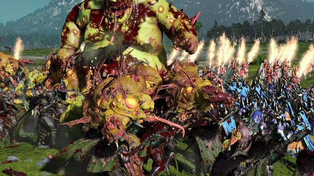 NURGLE vs HIGH ELVES - TotalWar Warhammer 3 cinematic battle смотреть онлайн