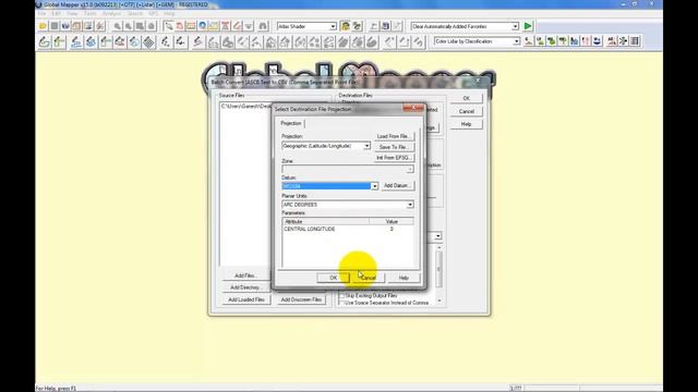 Batch Convert UTM Co-Ordinates to Latitude and longitude in Global Mapper смотреть онлайн