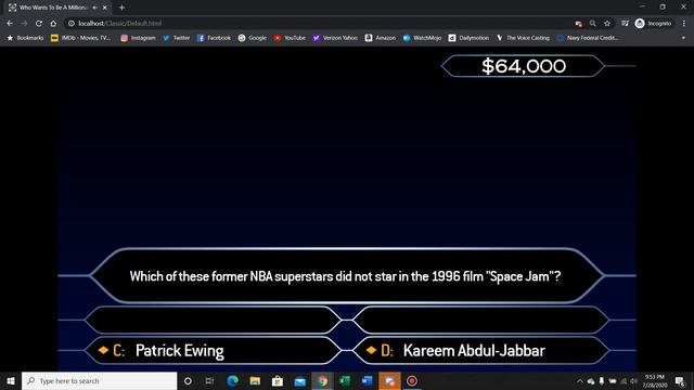 Who Wants to Be a Millionaire HTML5 Game Controller Test Run #5 (With Alternate $1,000,000 Question смотреть онлайн