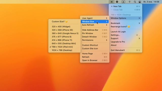 MenuBarX - мини‑браузер в строке меню MAC OS / Menu Bar Browser смотреть онлайн