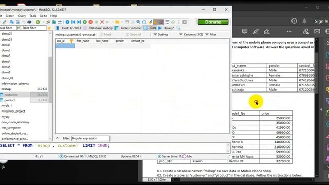 Data Base Task 08 | Write a Search Query Statement | 1st Year | Java Institute | Kalindu Senarathne смотреть онлайн