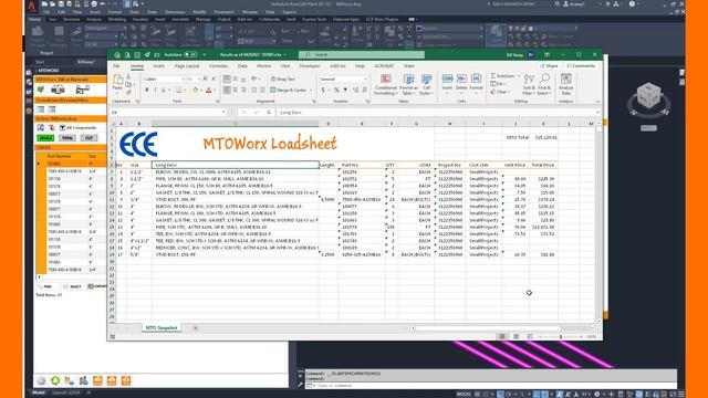 Producing Material Loadsheets from AutoCAD Plant 3D models using MTOWorx смотреть онлайн