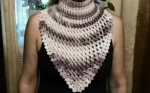 Узор 3Д,для бактуса, шали, манишки. 2Часть. Манишка крючком. (720p)