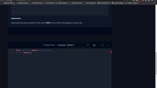 HackerRank Python Problem "itertools.permutations()" | Competitive Programing With Python @Codolear смотреть онлайн