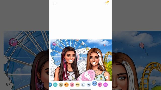 Zen Color App Paint By Numbers Colour With Me Besties  Summer Fair #relaxing #sisters #vacations