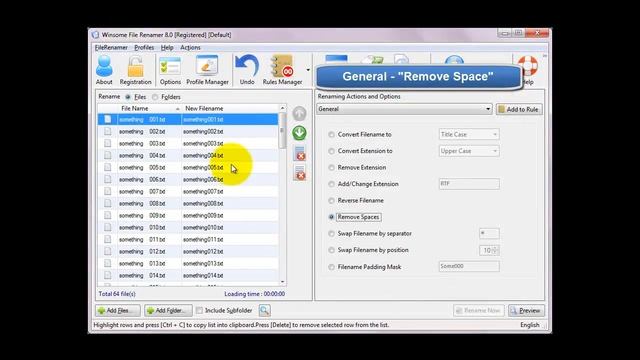 Change Case, Extension, Reverse File Name, Remove Space, Swap file name смотреть онлайн