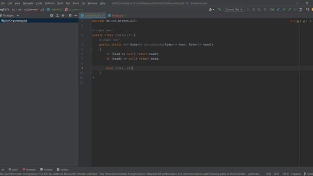 Concatenate using Recursion for Linked List (Java, alternative with 1 row in caption) смотреть онлайн