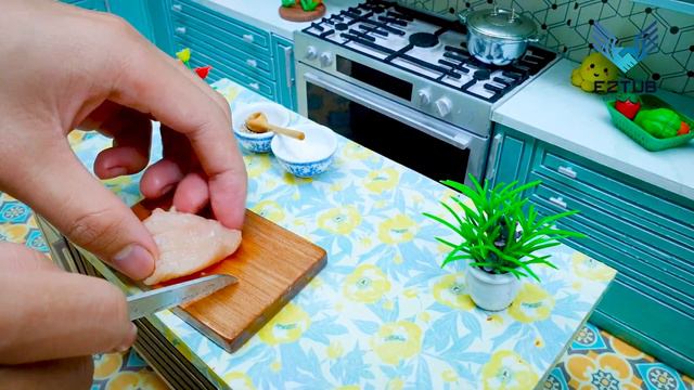 American recipes pan-fried chicken breast with purple sweet potato | Amazing Miniature смотреть онлайн