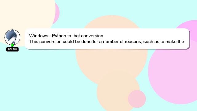 Windows : Python to .bat conversion смотреть онлайн