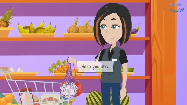 How Many or How Much? - Grocery Store Vocabulary | English Conversation Practice смотреть онлайн