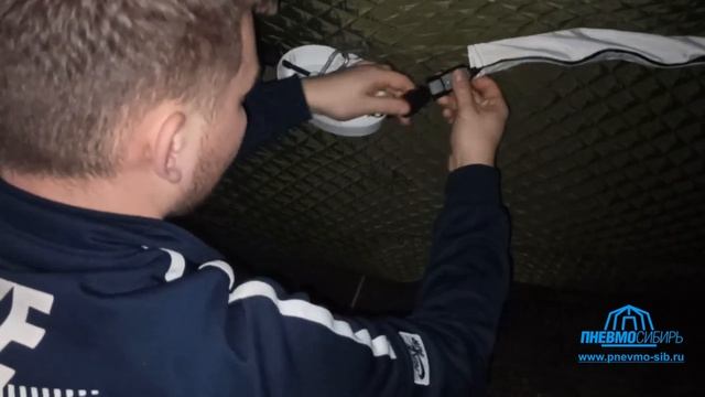 Пневмокаркасный модуль 10 м. х 6 м. х 4,9 м. Для автотранспорта и спецтехники.