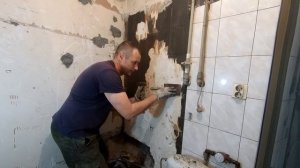 как очистить гипсокартон от плиточного клея!