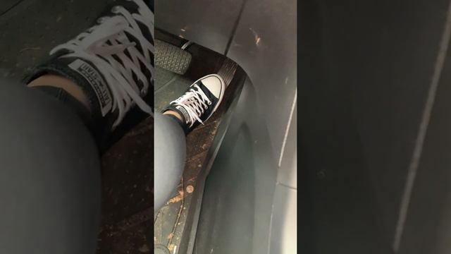 Pedal Pumping A Driving In Black Converse