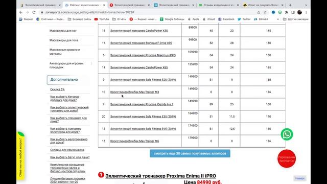 Эллиптический тренажер Ammity AMMV 61 MI отзывы и обзор репутации в интернете смотреть онлайн