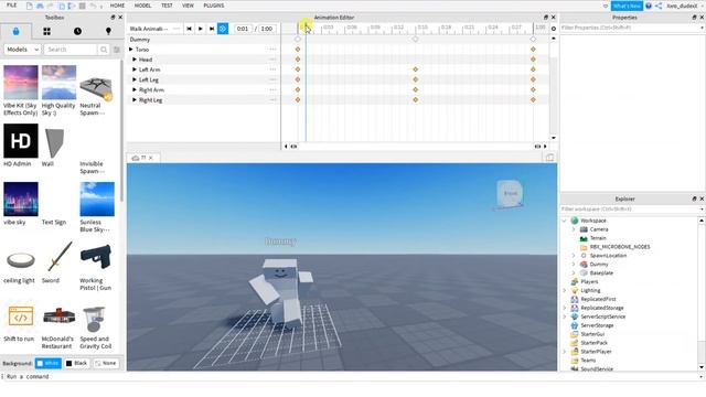 How-To make a Walk Animation Roblox Studio (Tutorial) | No Scripting смотреть онлайн