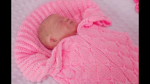 Конверт вязанный для новорожденного. Конверт - кокон смотреть онлайн