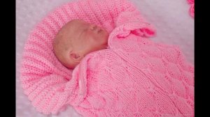 Конверт вязанный для новорожденного. Конверт - кокон