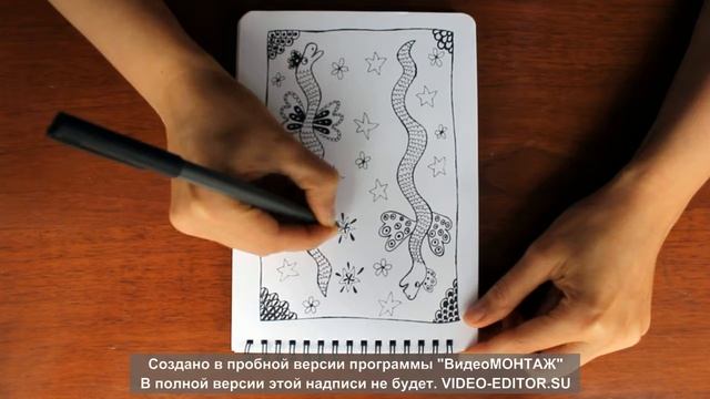 Рисунок "Драконы" в стиле зенарт Zenart "Dragons" picture смотреть онлайн