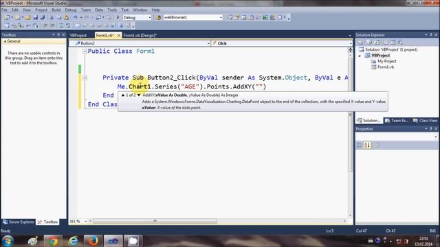 Visual Basic .NET Tutorial 36 - How to use Chart /Graph in VB.NET смотреть онлайн