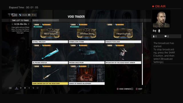 Warframe Trader 10/20/2017 смотреть онлайн