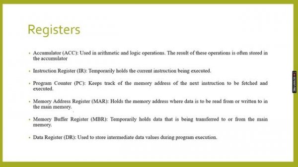 Computer Hardware | Components of System Unit | Registers and Cache Memory in CPU
