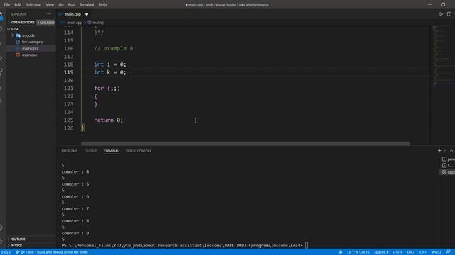 C Programming 2021/2022 - Spring - Les4 - Advanced For Loop Examples in CPP смотреть онлайн