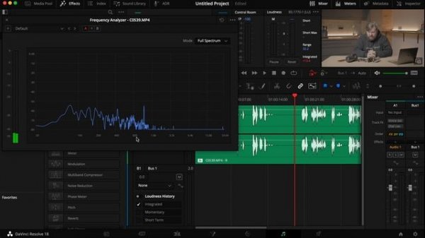 Чистим звук в Davinci Resolve Studio 18.5