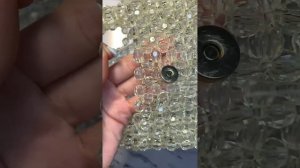 Крепим магнитную кнопку к сумке из бусин | Как закрепить магнитный замок к сумке