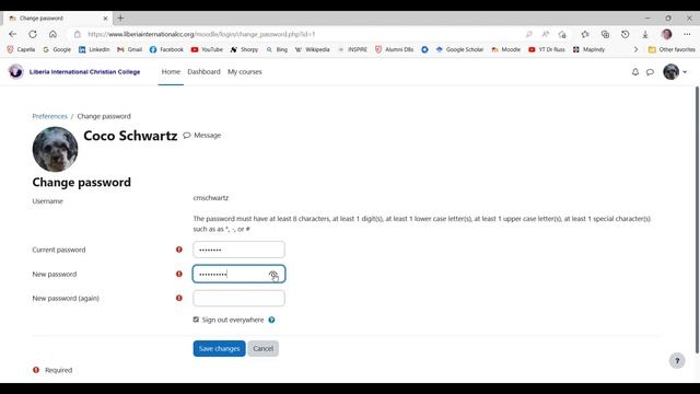 Moodle Change Password смотреть онлайн