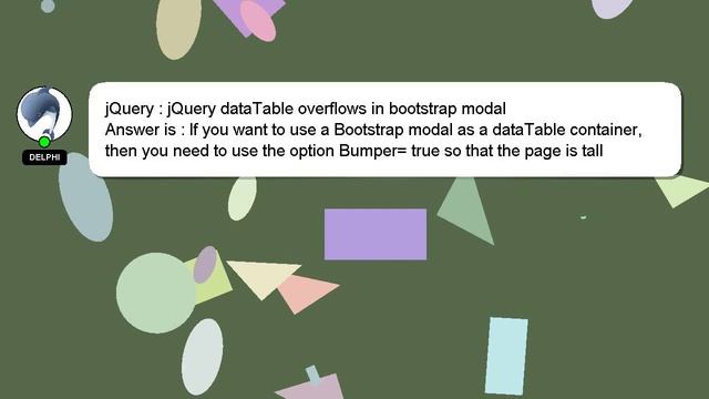 jQuery : jQuery dataTable overflows in bootstrap modal смотреть онлайн