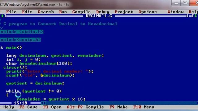 C PROGRAME CONVERT DECIMAL NUMBER INTO HEXADECIMAL смотреть онлайн