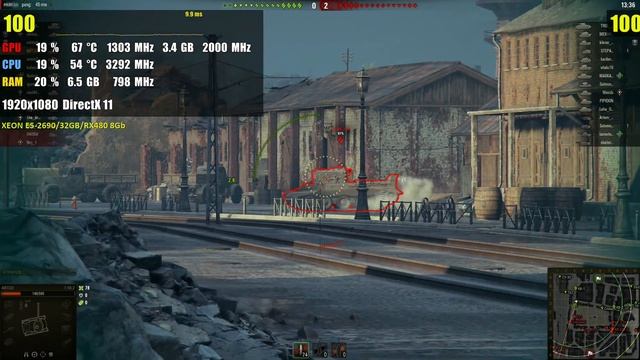 World of tanks XEON E5 2690 RX480 смотреть онлайн