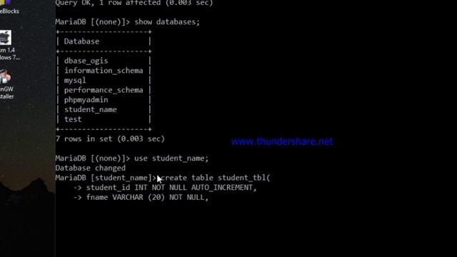 Create and Drop Table from MySQL using Command Prompt смотреть онлайн