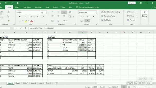 vlookup dan hlookup, Ms excel penjumlah,Rata-Rata,dan debet kredit saldo смотреть онлайн