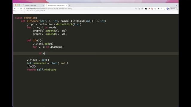 Leetcode 2492: Minimum Score of a Path Between Two Cities смотреть онлайн