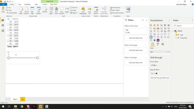 Simple Cumulative Frequency Graph in Power BI смотреть онлайн