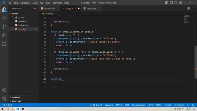 JS: DOM and events | form elements | Intro component with sign-up form смотреть онлайн