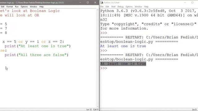 Python Tutorial: Boolean Logic - OR смотреть онлайн