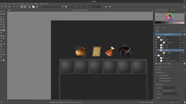 #12.1 RPG на Godot Engine 3D. Рисование интерфейса инвентаря в Krita. смотреть онлайн