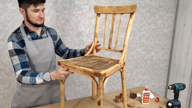РЕСТАВРАЦИЯ СТУЛА 50-Х ГОДОВ ? DIY мебель своими руками СССР смотреть онлайн