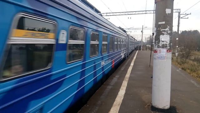 Электропоезд ЭД4М-0402 Рэкс платформа Орудьево 20.10.2019 смотреть онлайн