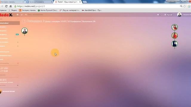 Результаты работы в RedeX