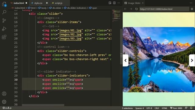 Image Slider with Buttons Using HTML CSS & JavaScript смотреть онлайн