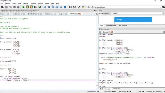 Matrices and Vectors with Python | Operations | Add | Subtract - P2 смотреть онлайн