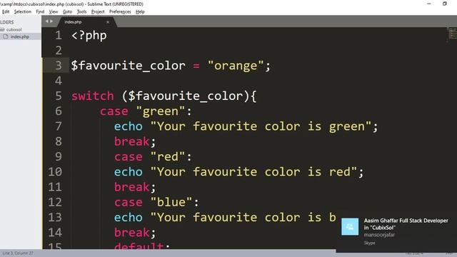 ( Part 9 ) Switch Statement in PHP.PHP MYSQL full course for beginners смотреть онлайн